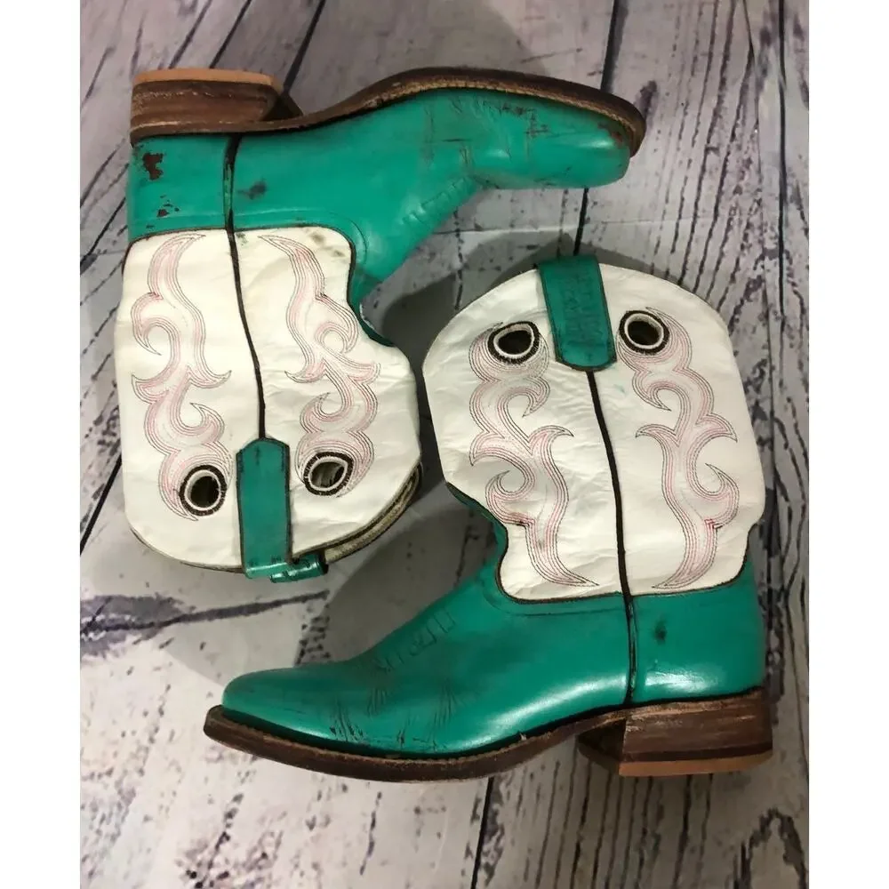 Anderson Bean Boots in green and white size 3